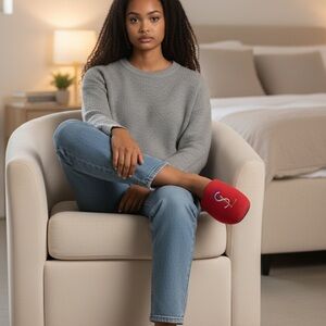 Yves Saint Laurent Red Slippers